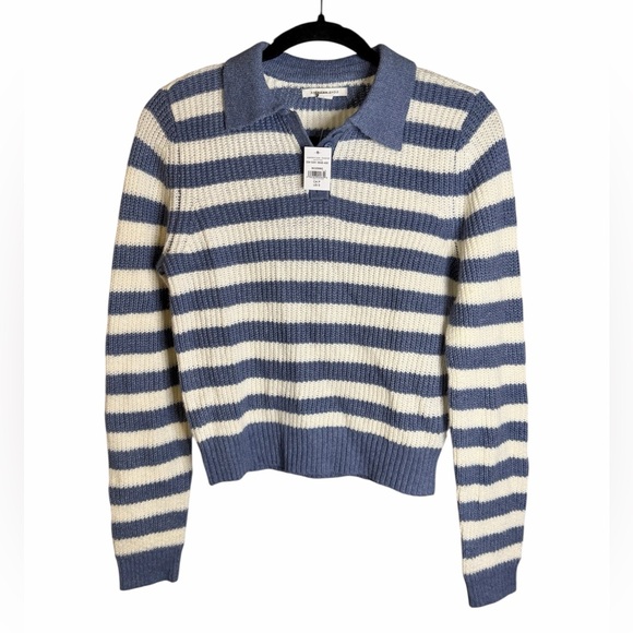 American Eagle Outfitters Sweaters - NWT American Eagle Striped Blue and Cream Knit Sweater